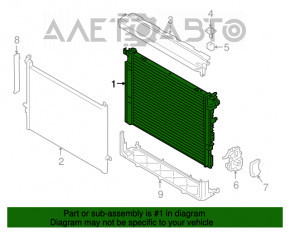 Radiator de răcire a apei pentru BMW 5 G30 18- 530e hibrid