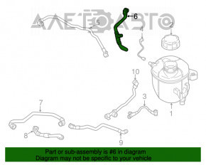 Tubul de racire al sistemului BMW 5 G30 18- 530e hibrid