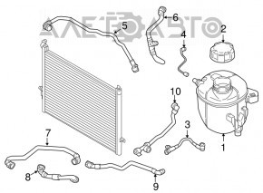 Tubul de racire al sistemului BMW 5 G30 18- 530e hibrid