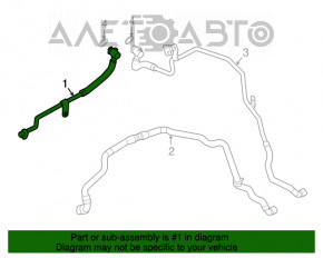 Tubul de racire al sistemului BMW 5 G30 18- 530e hibrid