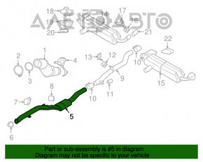 Catalizatorul de evacuare cu filtru de particule pentru BMW 5 G30 18- 530e hibrid