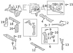 Deflector radiator central Lexus UX200 UX250h 19 - nou original OEM