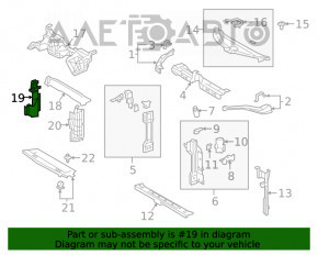 Deflectorul radiatorului drept pentru Lexus UX200 UX250h 19-