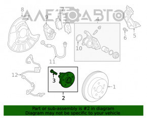 Butucul roții din spate dreapta pentru Lexus UX200 UX250h 19- FWD, nou, original OEM.