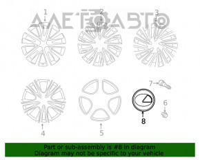 Центральный колпачок на диск Lexus UX200 UX250h 19-