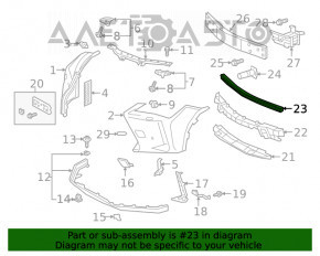 Amplificatorul de bara fata de jos pentru Lexus UX200 UX250h 19- este nou și original OEM.