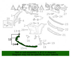 Buza bara fata Lexus UX200 UX250h 19- nou OEM original