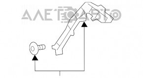 Suportul pentru bara spate din partea dreapta, interiorul Lexus UX200 UX250h 19- nou original OEM