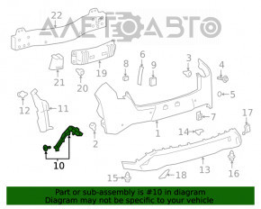 Suportul pentru bara spate din partea dreapta, interiorul Lexus UX200 UX250h 19- nou original OEM