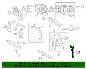 Bara de blocare a capotei pentru Lexus UX200 UX250h 19-