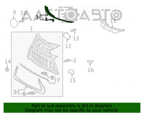 Garnitura grilei radiatorului pentru Lexus UX200 UX250h 19-