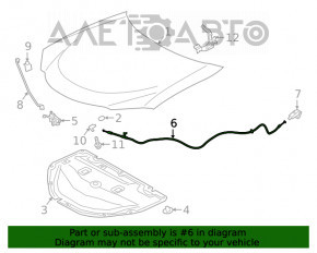 Cablu de deschidere a capotei pentru Lexus UX200 UX250h 19-