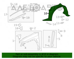 Aripa fata dreapta Lexus UX200 UX250h 19-