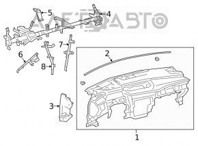 Capacul torpedoului lateral stânga Lexus UX200 UX250h 19-