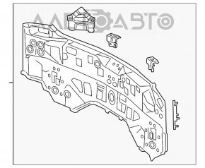 Panoul din spate al modelului Lexus UX200 UX250h 19- cu BSM, pe caroserie, grafit