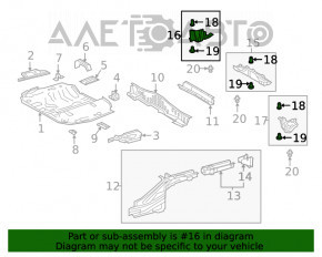 Protecție bara spate dreapta Lexus UX200 UX250h 19-