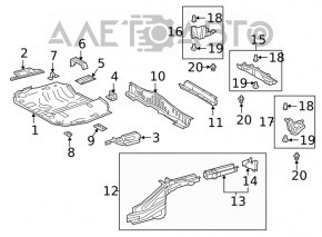 Protecție bara spate dreapta Lexus UX200 UX250h 19-