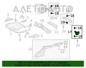 Protecție bara spate stânga Lexus UX200 UX250h 19-