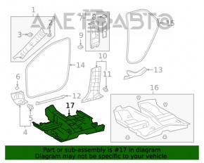 Acoperirea pardoselii pentru Lexus UX200 19- negru