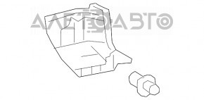 Capacul amortizorului frontal stânga inferior Lexus UX200 UX250h 19- negru.