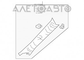 Capacul stâlpului frontal stâng Lexus UX200 UX250h 19- negru