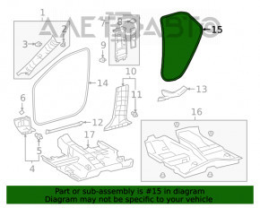 Garnitura de ușă spate dreapta pentru Lexus UX200 UX250h 19-