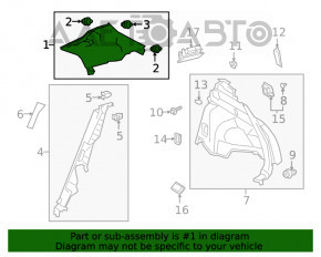 Capac spate dreapta superioara Lexus UX200 UX250h 19- alb.