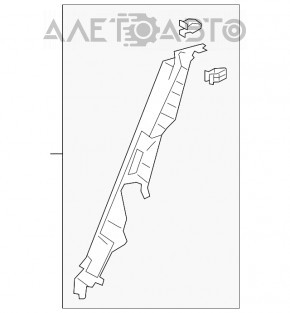 Capac spate dreapta inferioara Lexus UX200 UX250h 19- negru.