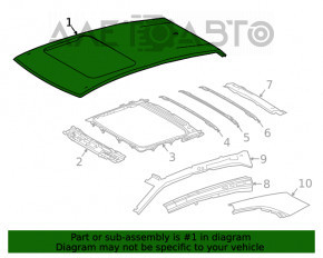 Acoperiș metalic pentru Lexus UX200 UX250h 19- cu trapă, pe caroserie