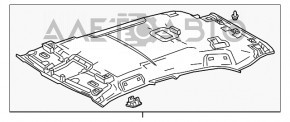 Обшивка потолка Lexus UX200 UX250h 19- черн