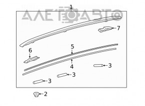 Balustradele longitudinale asamblate pentru Lexus UX200 UX250h 19-