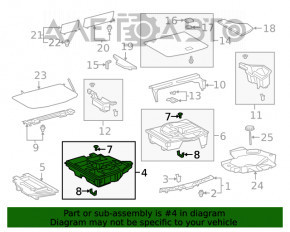 Spumă de polistiren sub instrumentul drept Lexus UX200 UX250h 19-