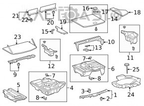 Spumă de polistiren sub instrumentul drept Lexus UX200 UX250h 19-