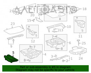 Spumă de polistiren sub instrumentul stâng Lexus UX200 UX250h 19-