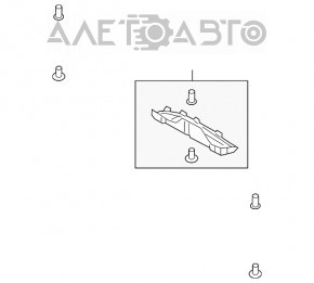 Protecție pentru bara spate centrală Lexus UX200 UX250h 19- crăpată în montare