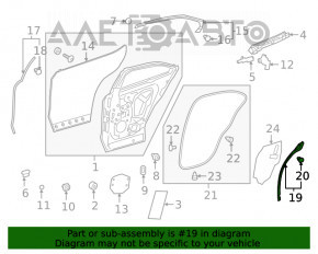 Garnitură arc aripi spate stânga Lexus UX200 UX250h 19-