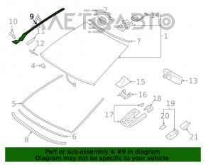 Moldura geamului frontal dreapta Lexus UX200 UX250h 19-