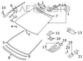 Tura parbriz dreapta Lexus UX200 UX250h 19 - nou original OEM