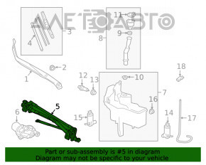 Trapezul de curățare a parbrizului cu motor pentru Lexus UX200 UX250h 19-