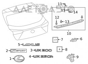 Camera de vizionare spate pentru Lexus UX200 UX250h 19-