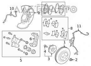 Senzor ABS dreapta fata Lexus UX200 UX250h 19-