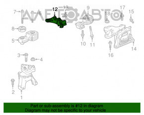 Suportul inferior al suportului motorului spate Honda Accord 18-22 1.5T