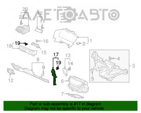 Накладка торпеды под кнопку start/stop Honda Accord 18-22 черная