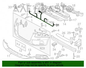 Montajul bumperului frontal Audi Q5 8R 13-17 rest pentru senzorii de parcare