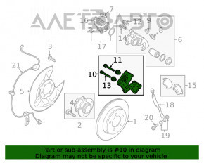 Suportul de etrier spate stânga Mazda 6 16-17 electric.