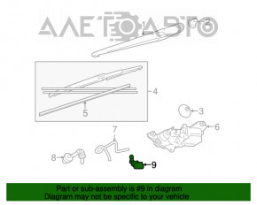 Injectoarele de spălare a parbrizului stânga Toyota Sienna 11-20 0