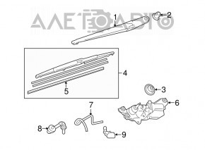 Injectoarele de spălare a parbrizului stânga Toyota Sienna 11-20 0