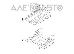 Suport pentru camera de pastrare a benzii Toyota Highlander 20-22 nou original OEM