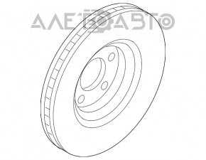 Placă de frână față stânga Ford Edge 15-22 315/32mm