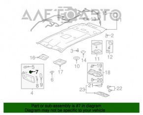 Suportul de prindere a parasolarului pasagerului pentru GMC Terrain 10-17, gri.